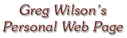 Greg Wilson' Personal Web Page